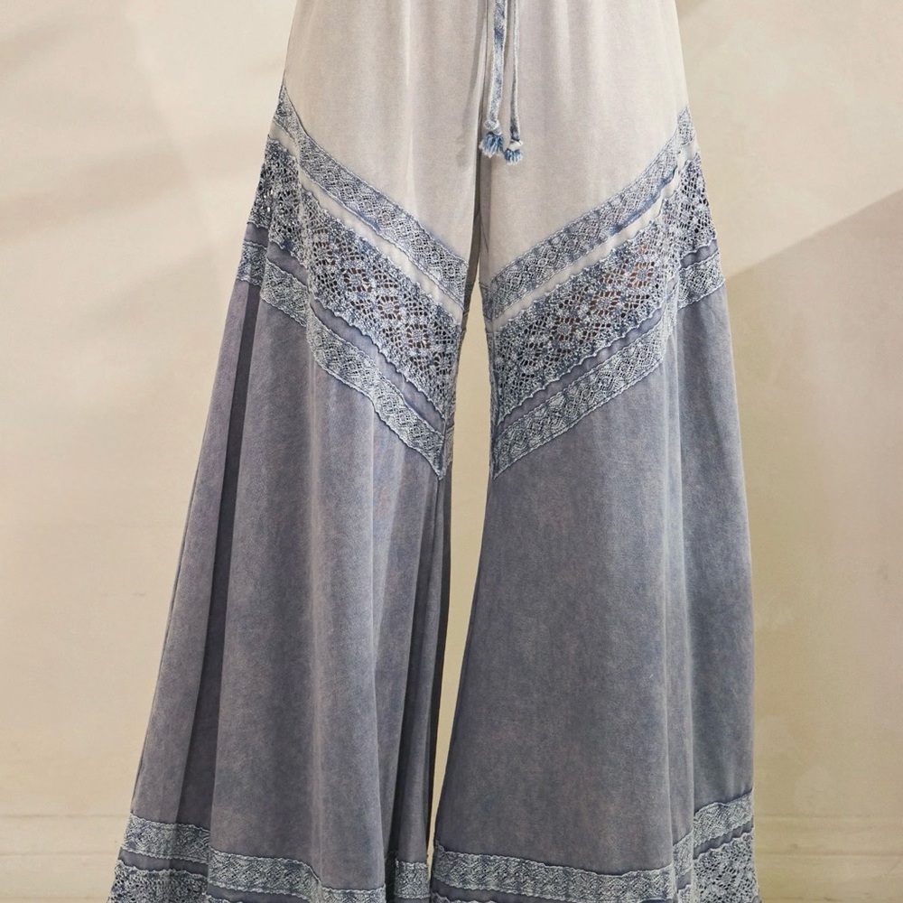 Last One! 🎁 43 💕 Oli & Hali Blue Wide Leg Pants - Picture 4 of 11